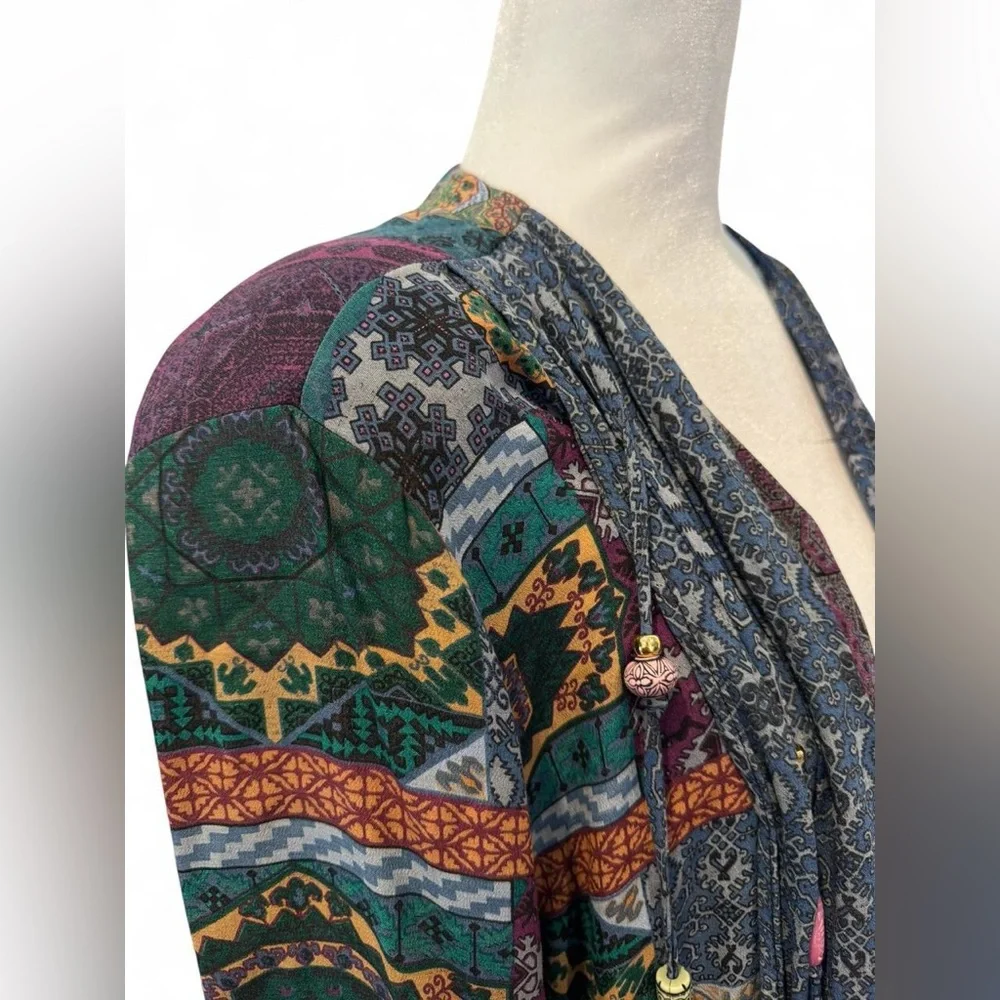 Vintage Carole Little Multicolor Open Front Cardigan - Picture 6 of 7